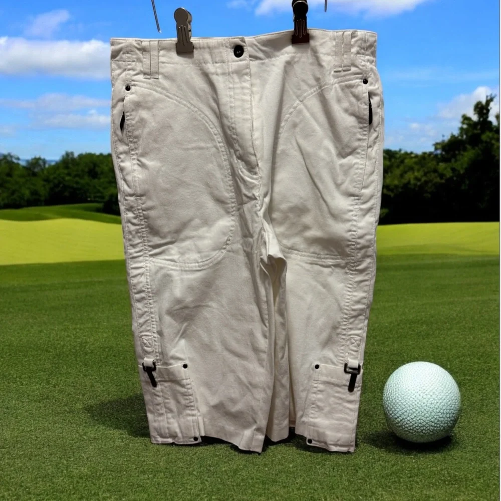 Jamie Sadock White golf Shorts with Silver Accent size 6